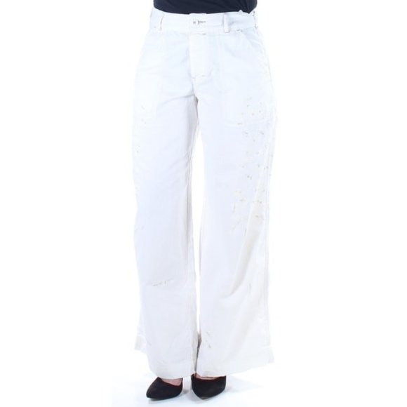 💐FP💐Ivory Splatter Wide Pants - Picture 2 of 6